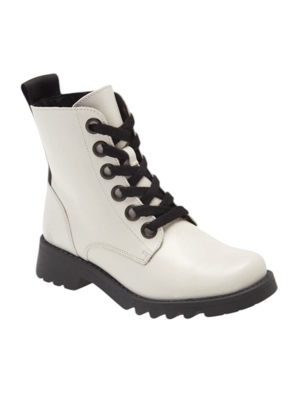 Fly London Ragi Ivory Combat Boots – EU40/US9-9.5